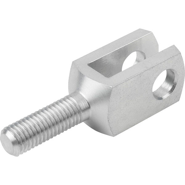 Clevis Ext. Thread Right-Hand Thread M10, G=20, D1=10, B=10, Stainless Steel 1.4305 Bright